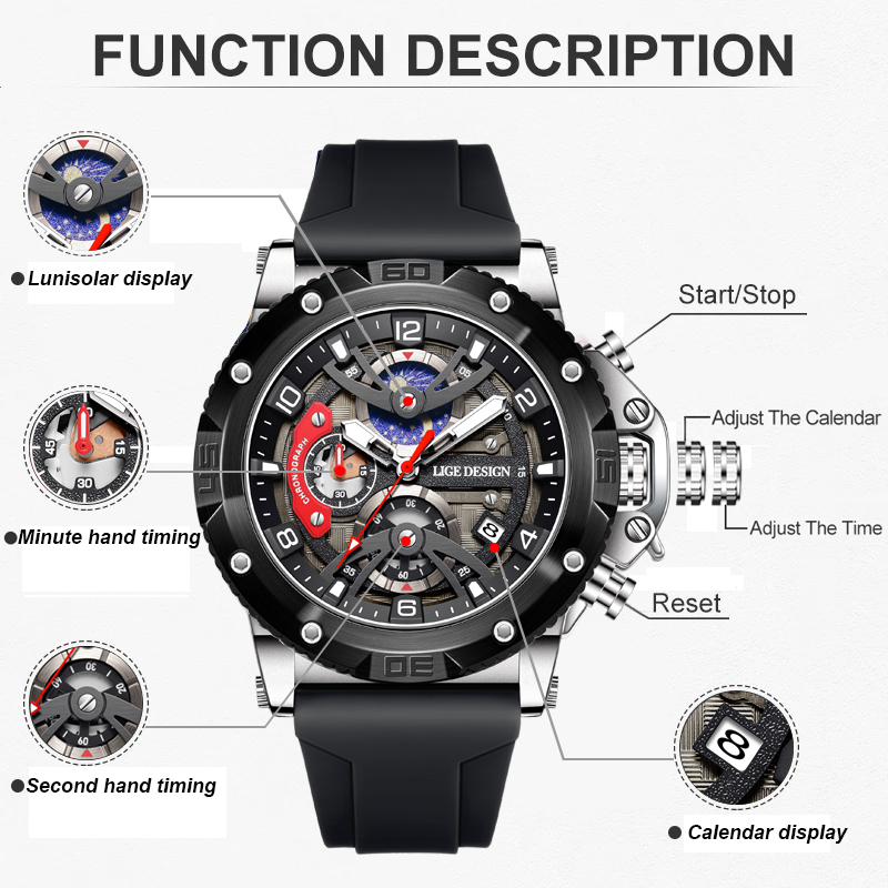 LIGE Top-Marke Luxus Herrenuhr – Smartwatch Branded Watches For Men Bewertung und Preis