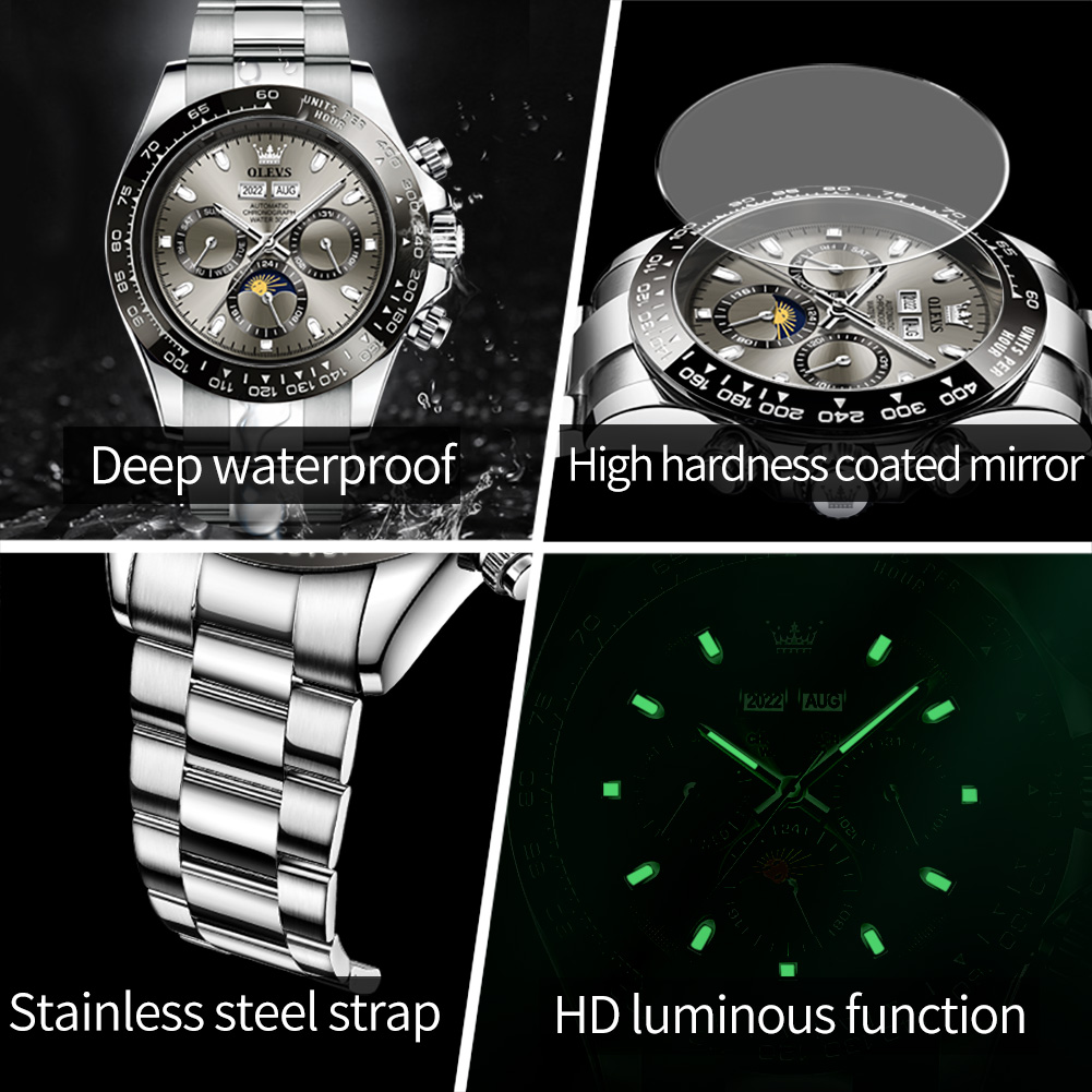 OLEVS 6654 Luxus-Herrenuhr, Ch – Rolex Watch Datejust Bewertung und Preis