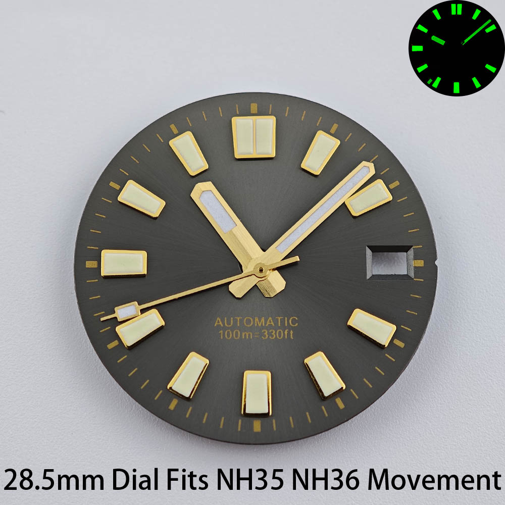 28,5mm Einzelkalender-Uhrenzif – Luminous Dial Face Bewertung und Preis